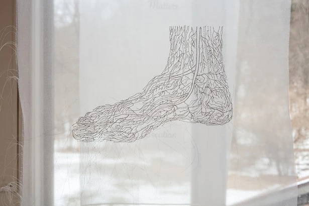 A detail from I Am The Emptiness, an installation by Jayoung Yoon, part of the exhibition "Sowing seeds of emptiness" at the Garrison Art Center.