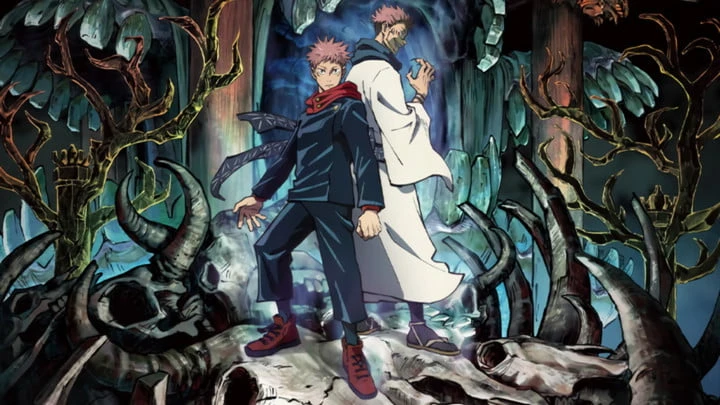 Jujutsu Kaisen promo featuring Yuji and Sukuna