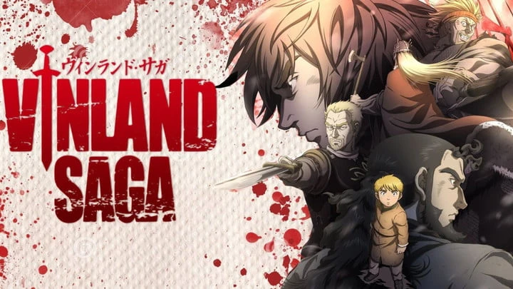 Vinland Saga promo poster featuring the main cast