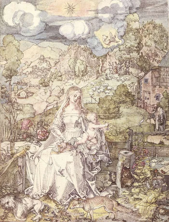 Albrecht Dürer, The Virgin among Many Animals, c. 1506