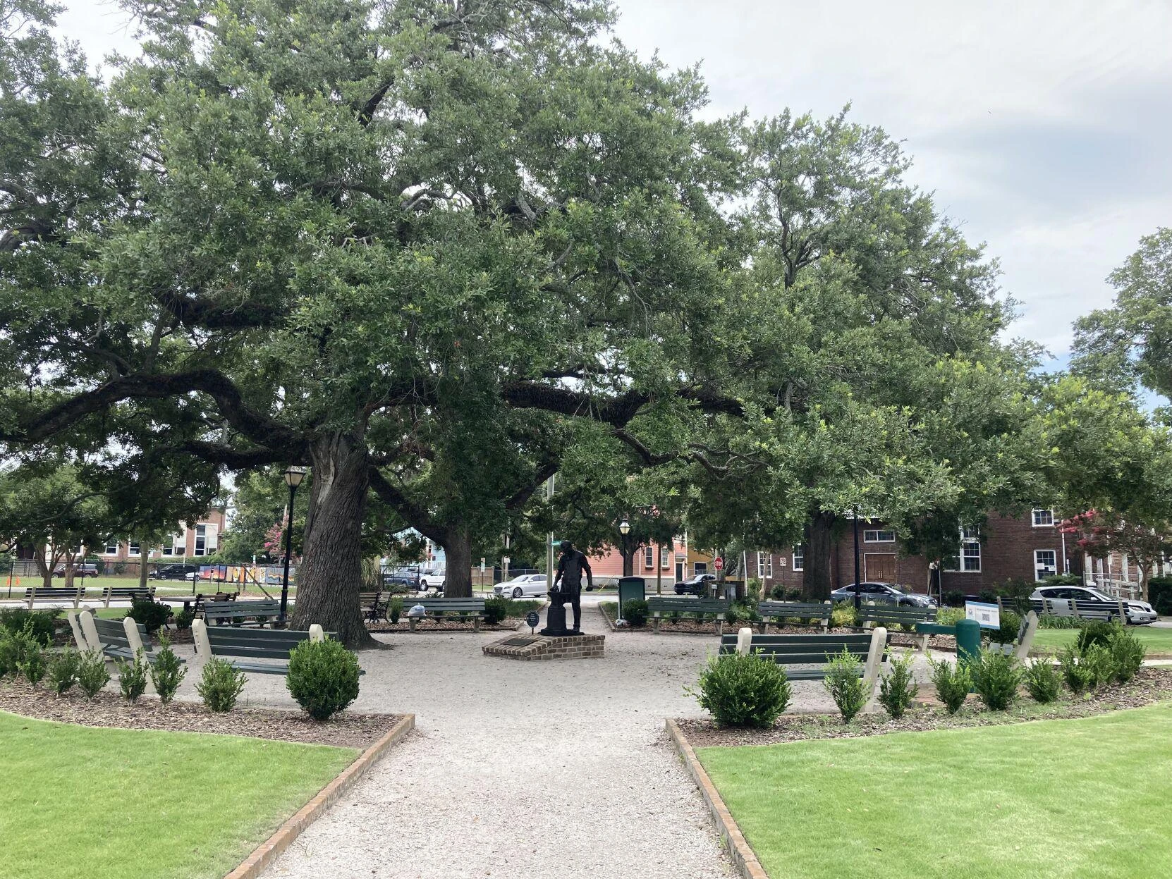 In an ornate trio of green spaces, downtown Charleston honors communities past and present