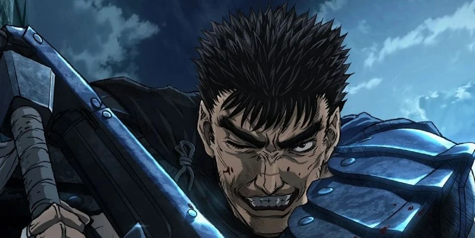 A piece of fan art shows Berserk's black swordsman going into battle against Godrick the Grafted of Elden Ring.