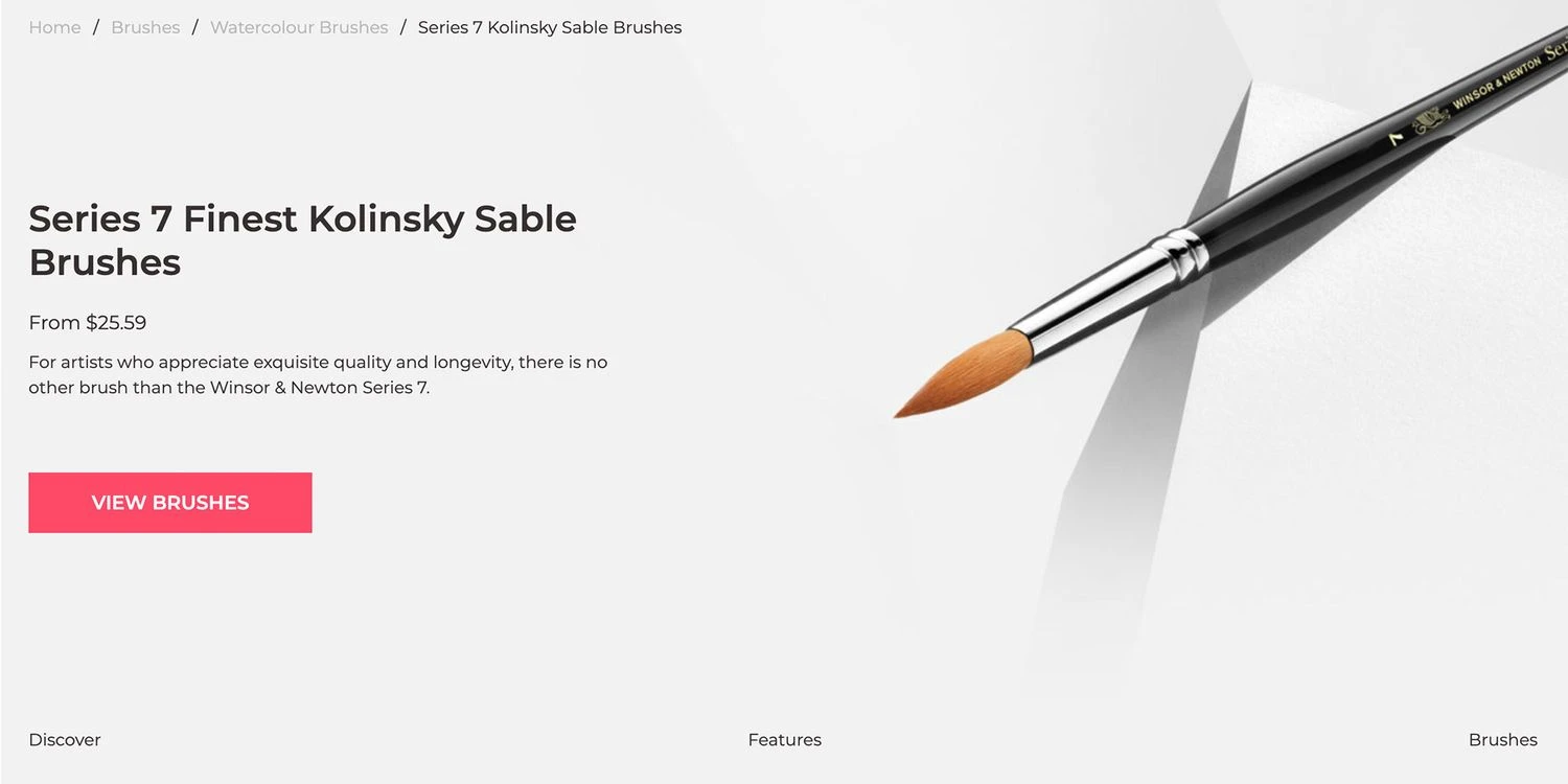 Series 7 Kolinsky Sable Brushes